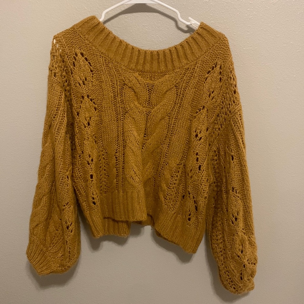 Off the shoulder Orange Sweater!